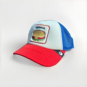 Goorin Bros Trucker Snapback Hat #1 America Burger Deep Fried Coll The Farm